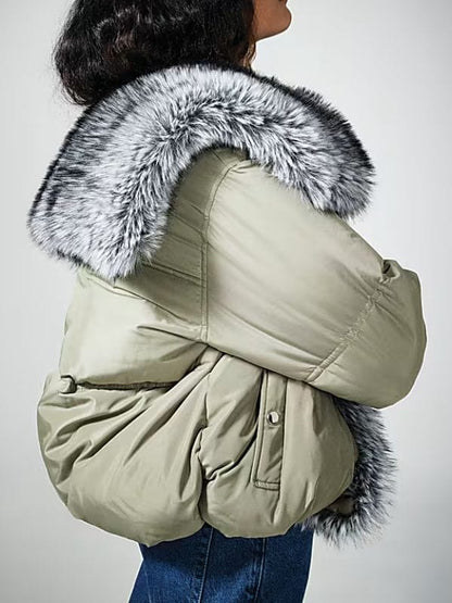 Brassic S07 Michelle Keegan Green Jacket Fur Collar