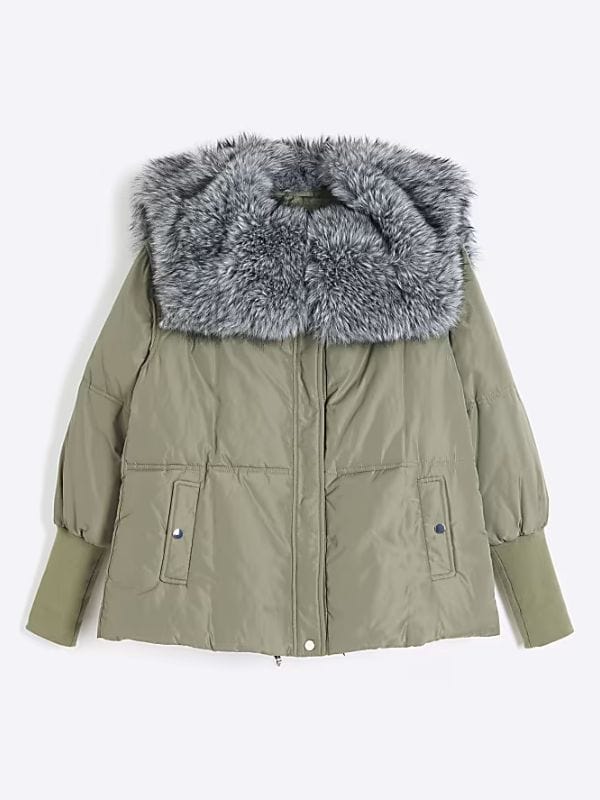 Brassic S07 Michelle Keegan Green Jacket Fur Collar