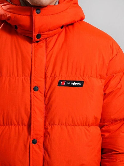 Brassic S07 Tom Hanson Puffer Hooded Jacket Orange