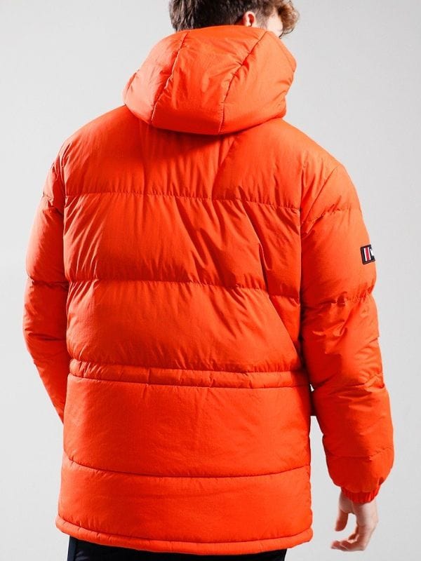 Brassic S07 Tom Hanson Puffer Hooded Jacket Orange
