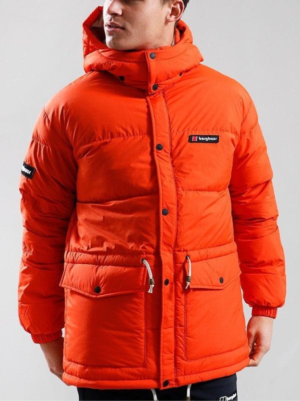 Brassic S07 Tom Hanson Puffer Hooded Jacket Orange