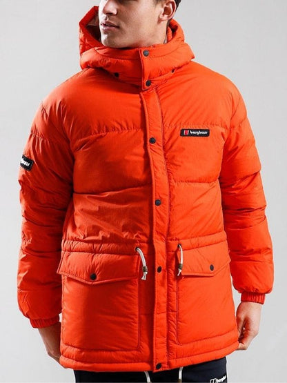 Brassic S07 Tom Hanson Puffer Hooded Jacket Orange
