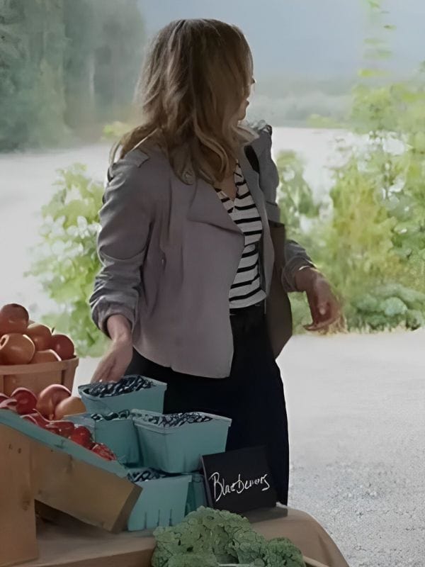 Brie Sheridan Virgin River S05 Grey Suede Jacket
