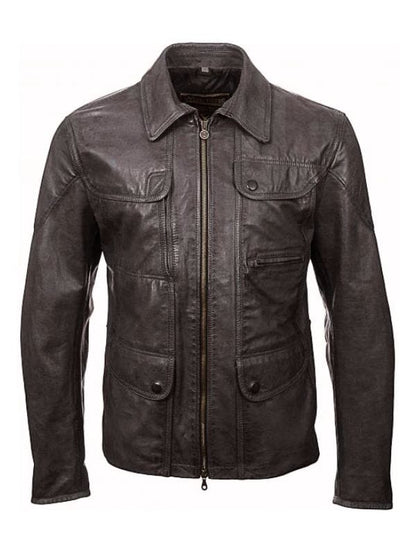 Brilliant Minds S01 Oliver Wolf Leather Jacket Black