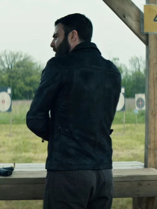 Brilliant Minds S01 Oliver Wolf Leather Jacket Black