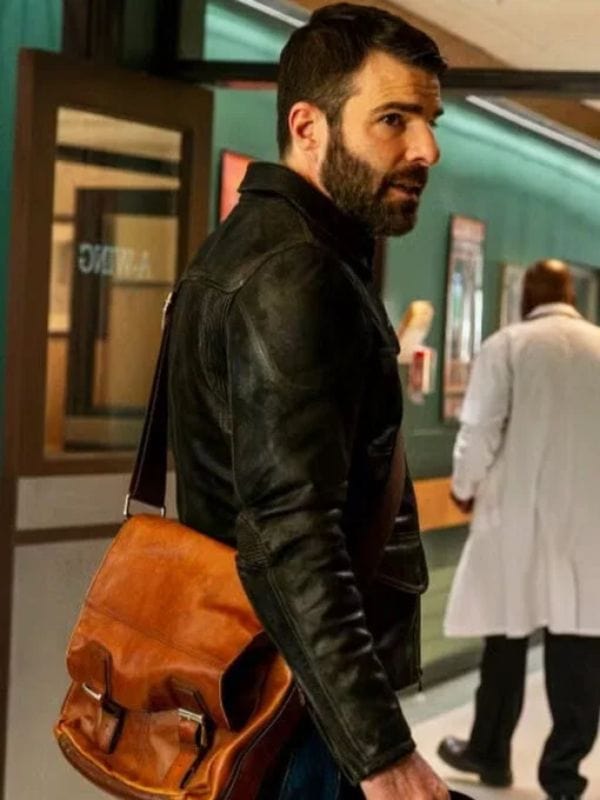 Brilliant Minds S01 Oliver Wolf Leather Jacket Black