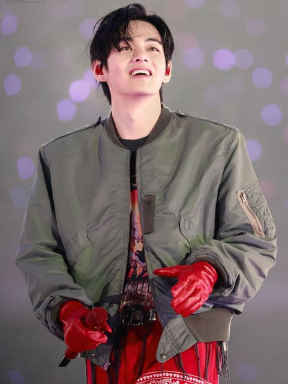 BTS ARIRANG Goyang Day 2 Taehyung Bomber Jacket