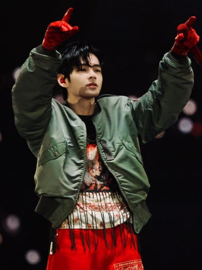 BTS ARIRANG Goyang Day 2 Taehyung Bomber Jacket