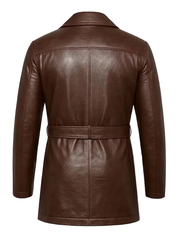 BTS Cook Dinner Together Jin Leather Jacket Brown