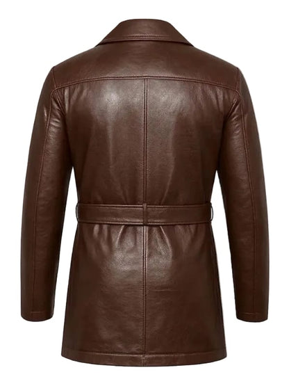 BTS Cook Dinner Together Jin Leather Jacket Brown