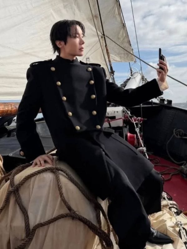 BTS Swim MV Jhope Military Coat Black