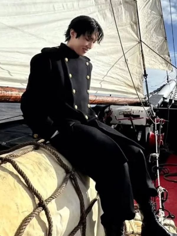 BTS Swim MV Jhope Military Coat Black