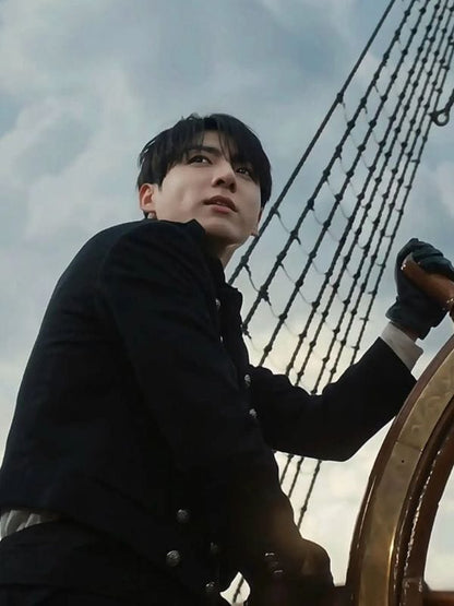 BTS Swim MV Jungkook Napoleon Jacket Black