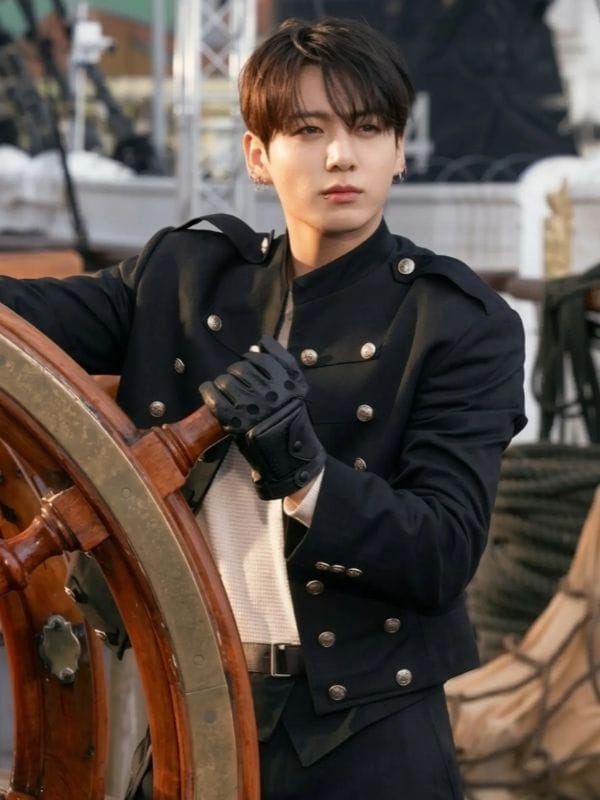 BTS Swim MV Jungkook Napoleon Jacket Black