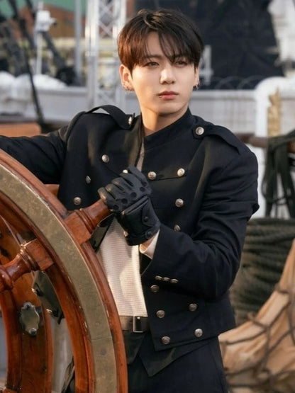BTS Swim MV Jungkook Napoleon Jacket Black