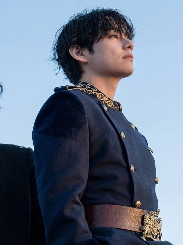 BTS Swim MV Taehyung Military Jacket Navy Blue