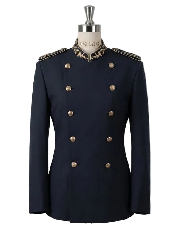 BTS Swim MV Taehyung Military Jacket Navy Blue