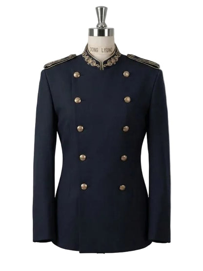 BTS Swim MV Taehyung Military Jacket Navy Blue