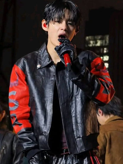 BTS Swimside Event Kim Taehyung USA Leather Jacket