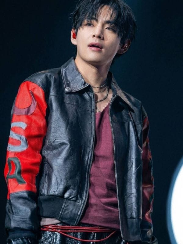 BTS Swimside Event Kim Taehyung USA Leather Jacket