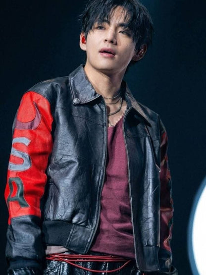BTS Swimside Event Kim Taehyung USA Leather Jacket
