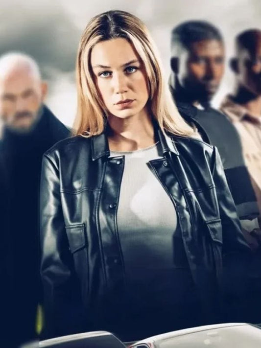 Carjackers Zoé Marchal Black Leather Jacket