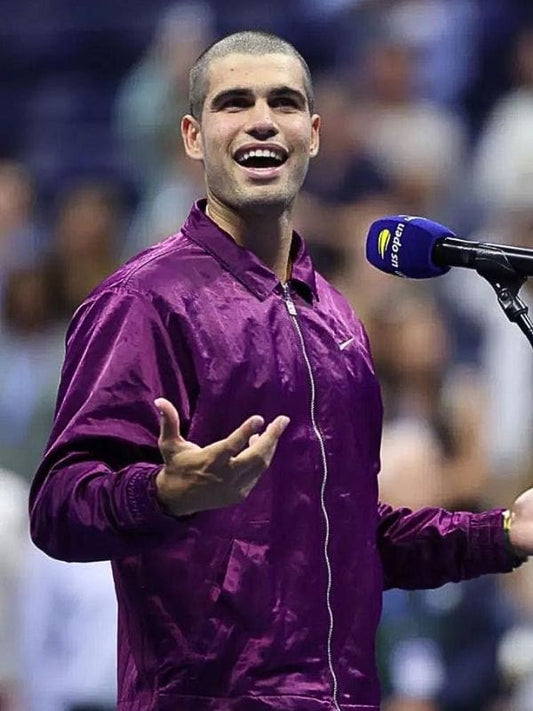 Carlos Alcaraz Us Open Purple Track Jacket