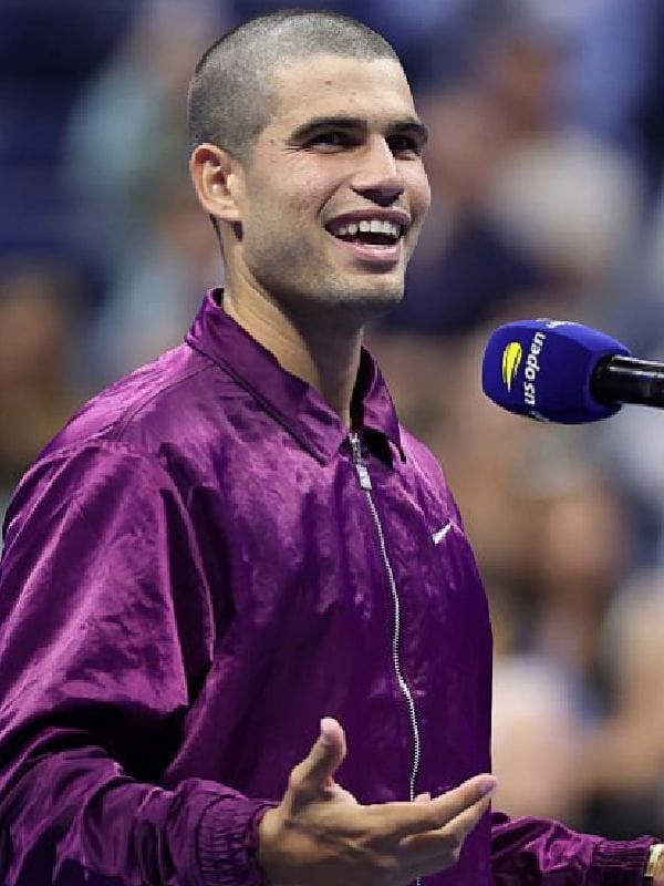 Carlos Alcaraz Us Open Purple Track Jacket
