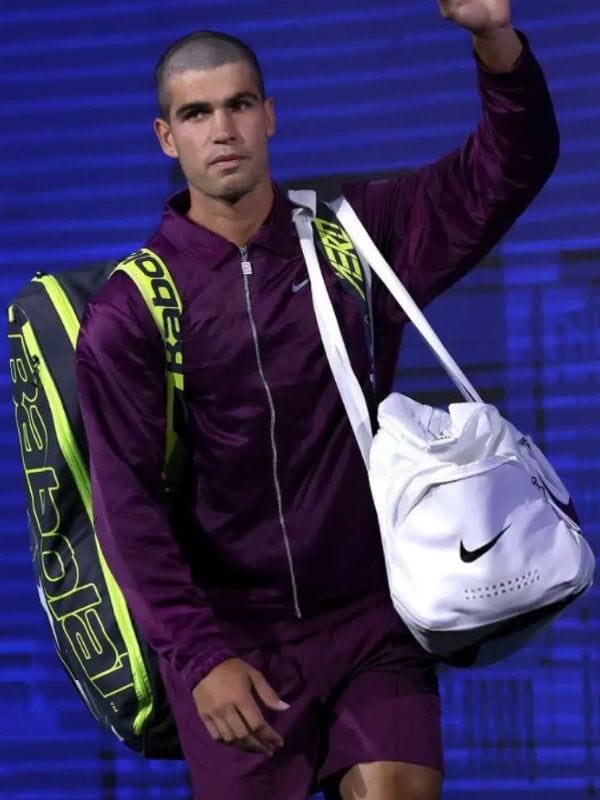Carlos Alcaraz Us Open Purple Track Jacket