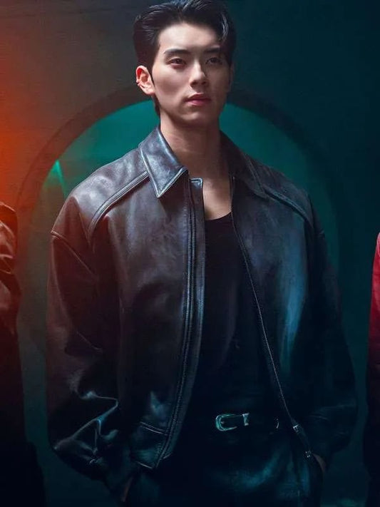 Cashero S01 Lee Chae-Min Leather Jacket Black