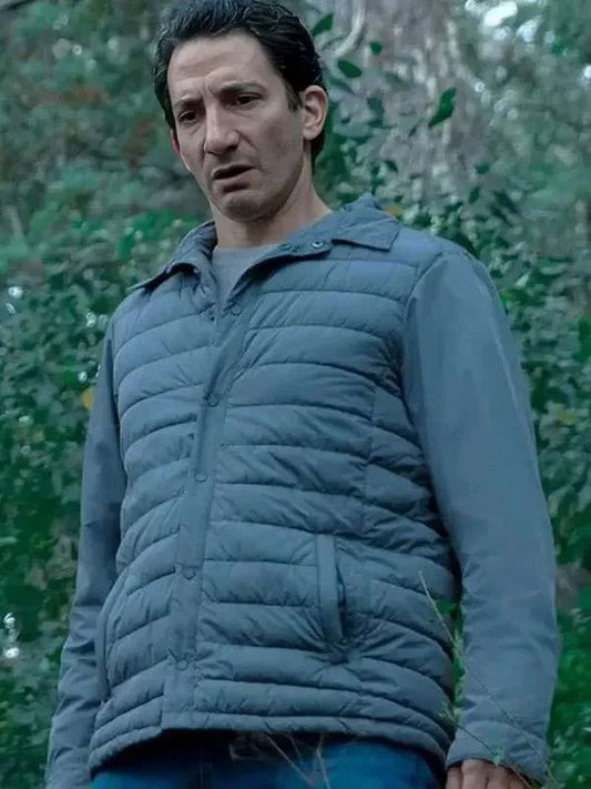 Caught 2025 Juan Minujín Puffer Jacket Grey