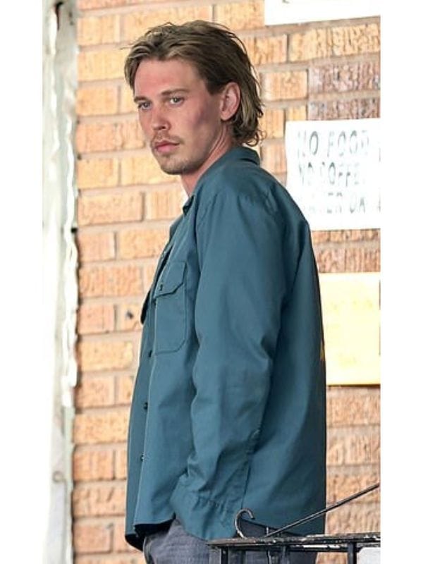 Caught Stealing 2025 Austin Butler Green Jacket