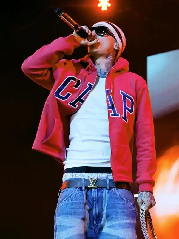 Central Cee Coachella Cap Hoodie Red