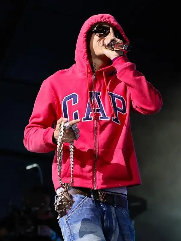 Central Cee Coachella Cap Hoodie Red