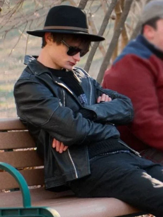 Charlie Tahan Things Like This 2025 Black Leather Jacket