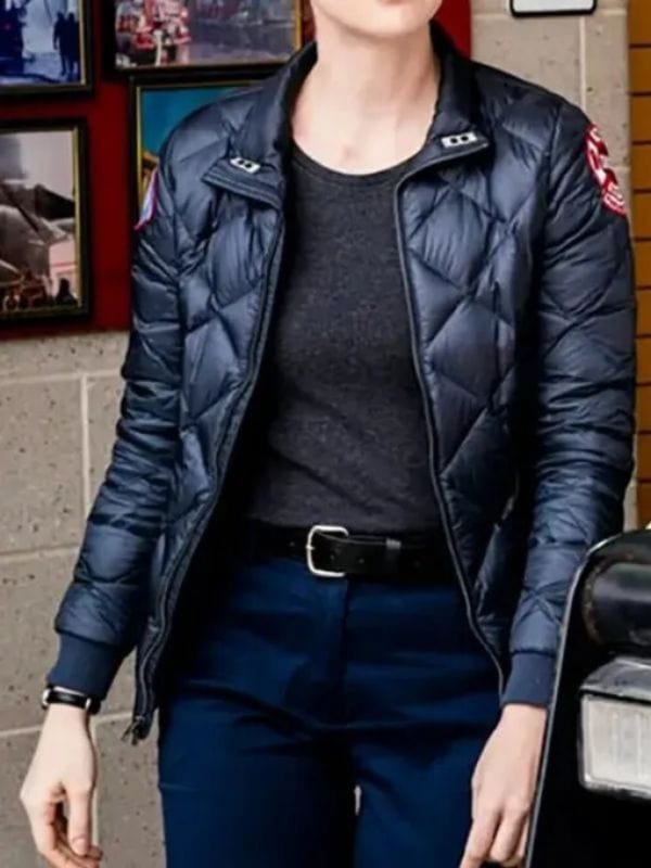Chicago Fire S10 Sylvie Brett Black Quilted Jacket