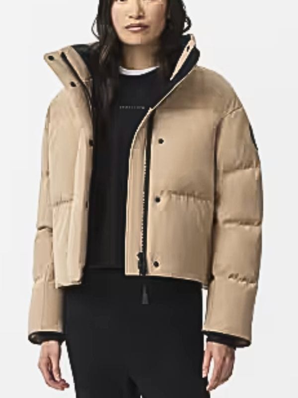 Chicago Med S10 Jessy Schram Beige Puffer Jacket Chicago Med S10 Jessy Schram Beige Puffer Jacket