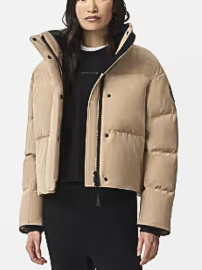 Chicago Med S10 Jessy Schram Beige Puffer Jacket Chicago Med S10 Jessy Schram Beige Puffer Jacket