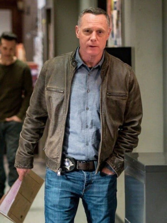 Chicago PD S11 Hank Voight Brown Leather Jacket