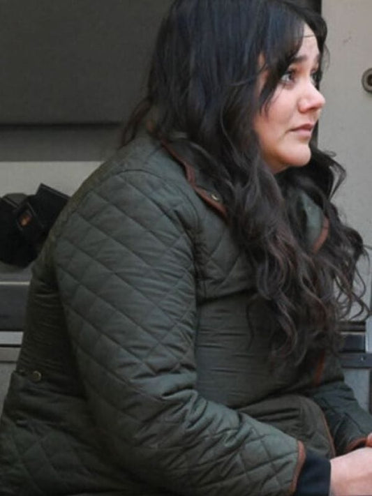 Chicago PD Phoebe Thompson Green Quilted Coat Chicago PD S11 Phoebe Thompson Green Quilted Coat