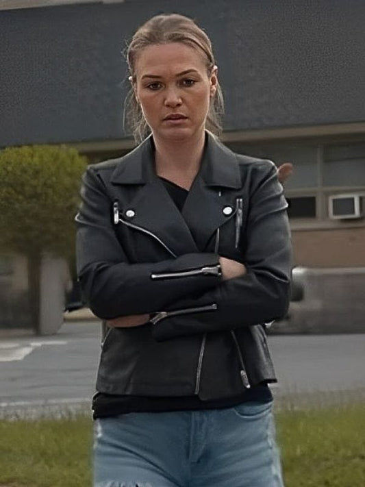 Clio Chosen Family 2024 Julia Stiles Leather Jacket
