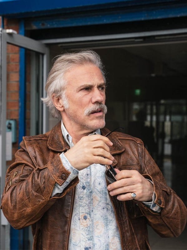 Christoph Waltz Old Guy 2025 Brown Jacket – Winter Whirl
