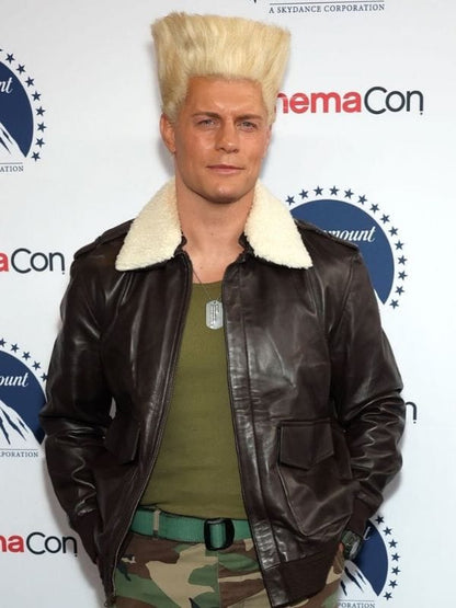 Cinemacon 2026 Cody Rhodes Leather Jacket Black