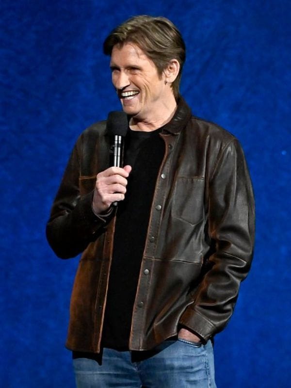 Cinemacon 2026 Denis Leary Leather Jacket Brown