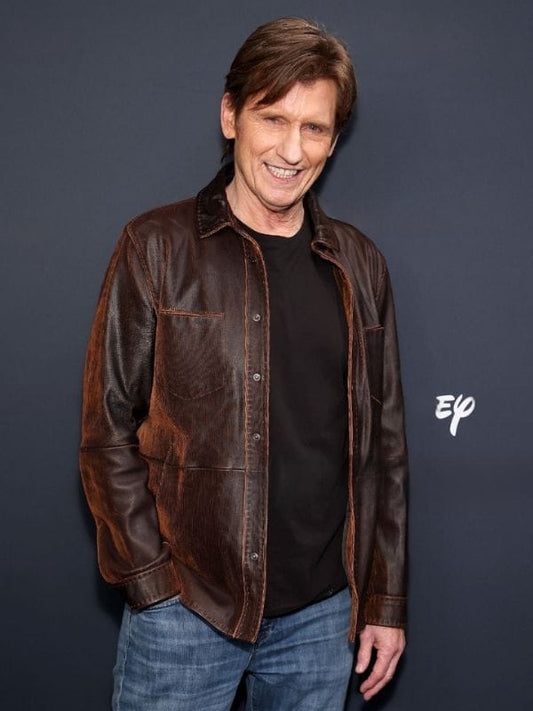 Cinemacon 2026 Denis Leary Leather Jacket Brown