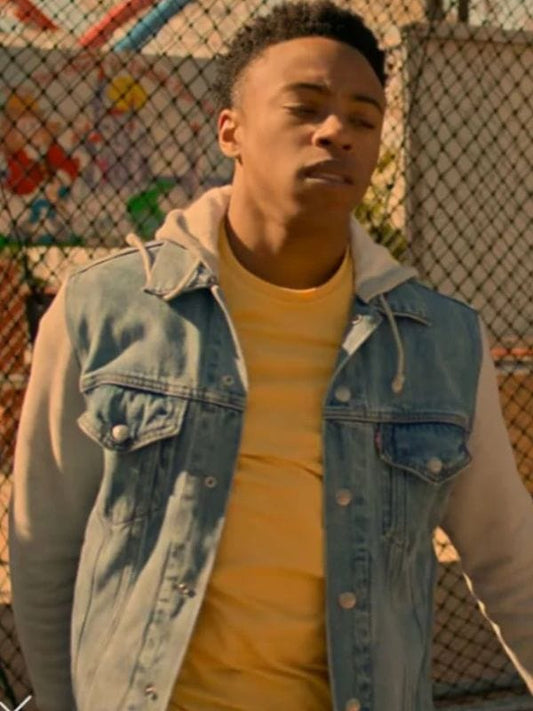 Cobra Kai S06 Kenny Payne Denim Hooded Jacket Cobra Kai S06 Kenny Payne Denim Hooded Jacket