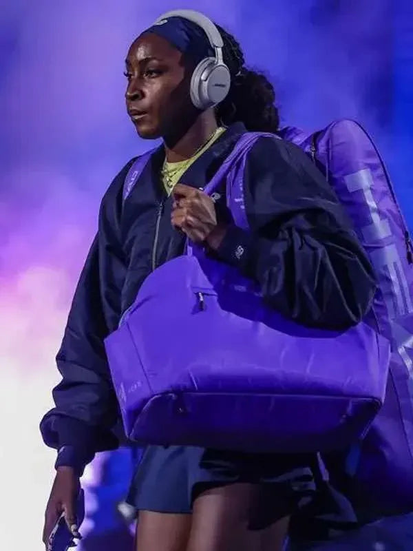 Coco Gauff 2026 US Open Blue Bomber Jacket