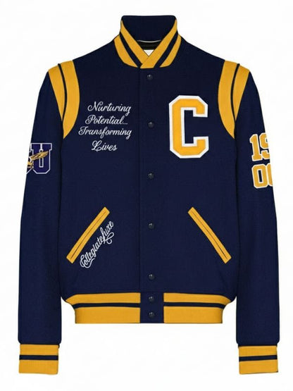 Coppin State University Navy Varsity Jacket
