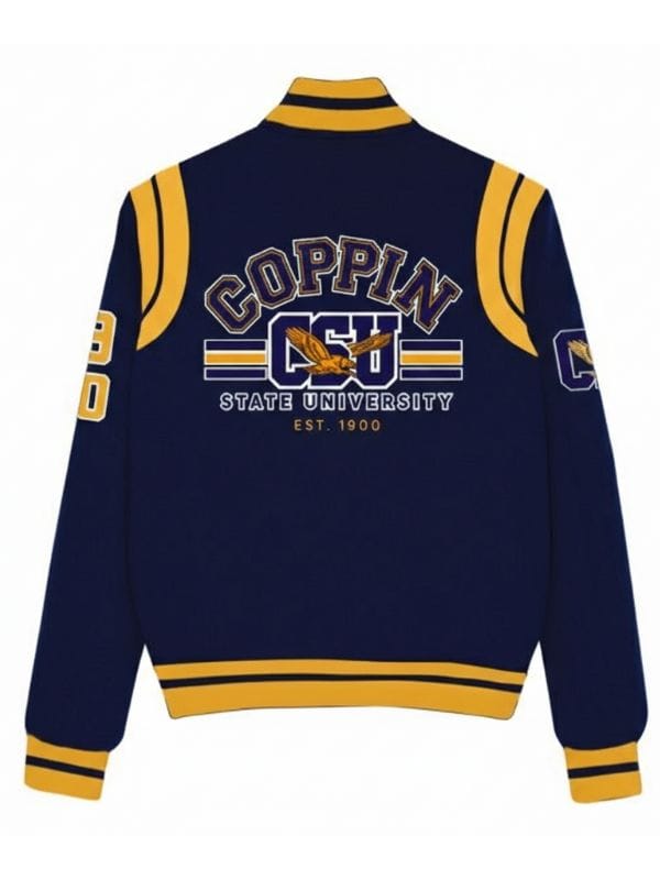 Coppin State University Navy Varsity Jacket