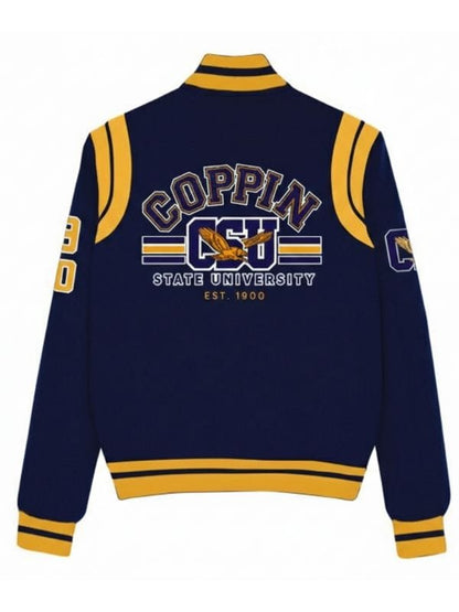 Coppin State University Navy Varsity Jacket